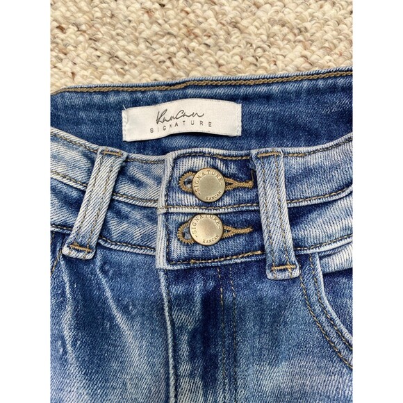 27 Kancan High Rise Distressed Paper Bag Waist Skinny - Picture 3 of 6